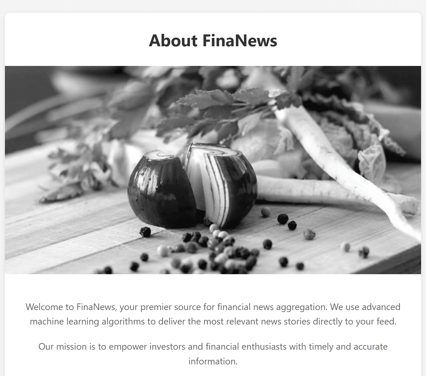 FinaNews: Intelligent News Recommendation System project screenshot